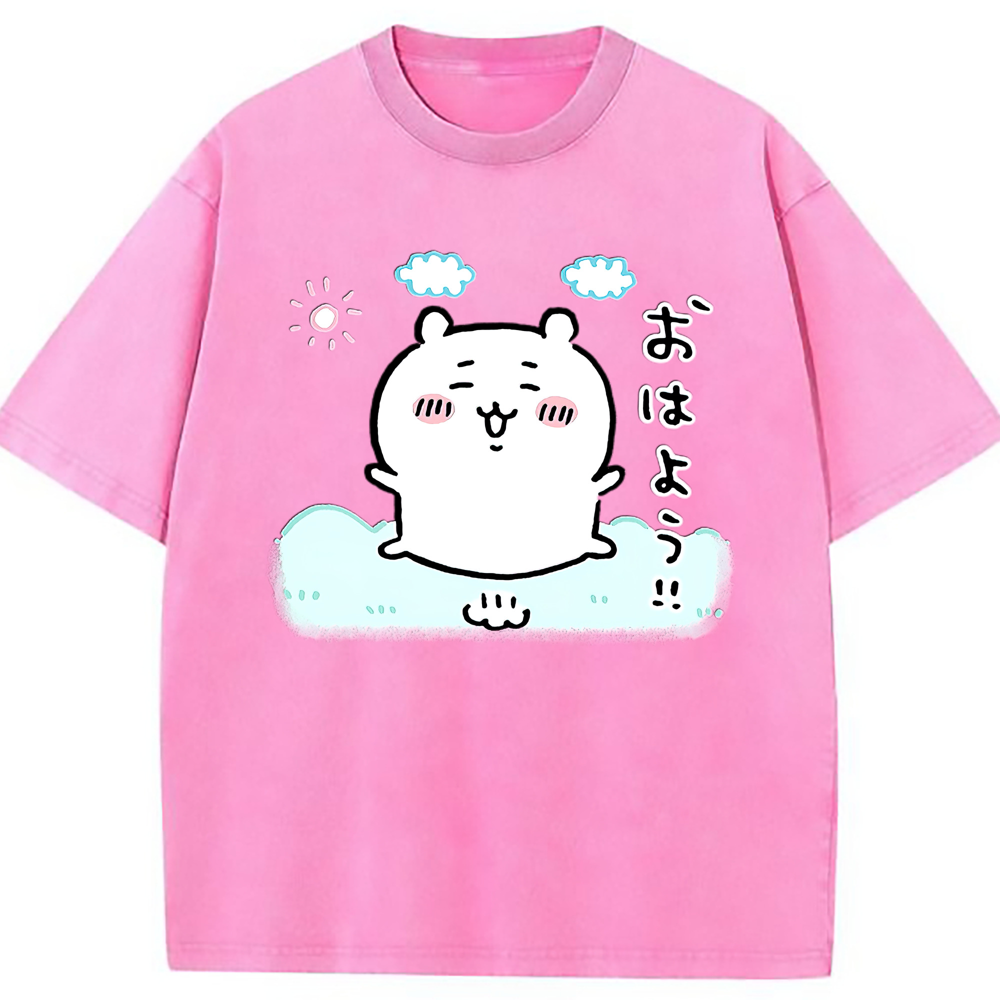 （画像用） ちいかわ ちいかわ Chii-kawa chiikawa 綿100% ヴィンテージ風 半袖Tシャツ（フロントプリント）